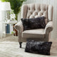Shar Pei Faux Fur Pillow Shell Set, Meteorite, 2 Piece Lumbar, 14"x26"