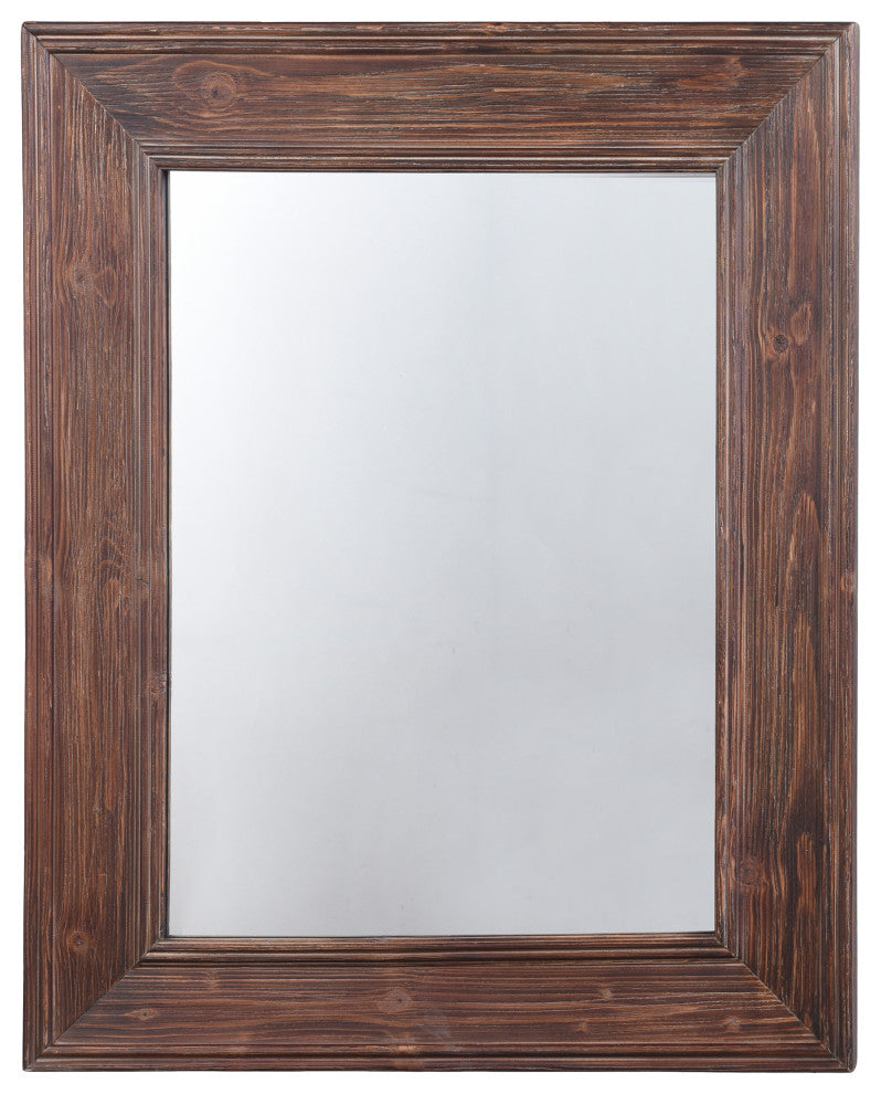 Oliver Wood Grain Chestnut Stained Wall Mirror