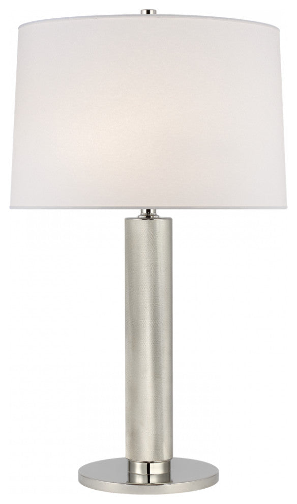 Barrett Polished Nickel Medium Knurled Table Lamp