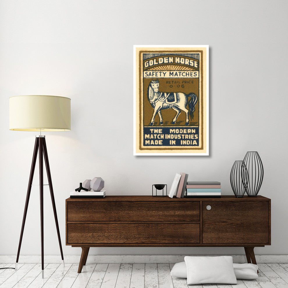 "Golden Horse Safety Matches" Digital Paper Print by Phillumenart, 31"x46"
