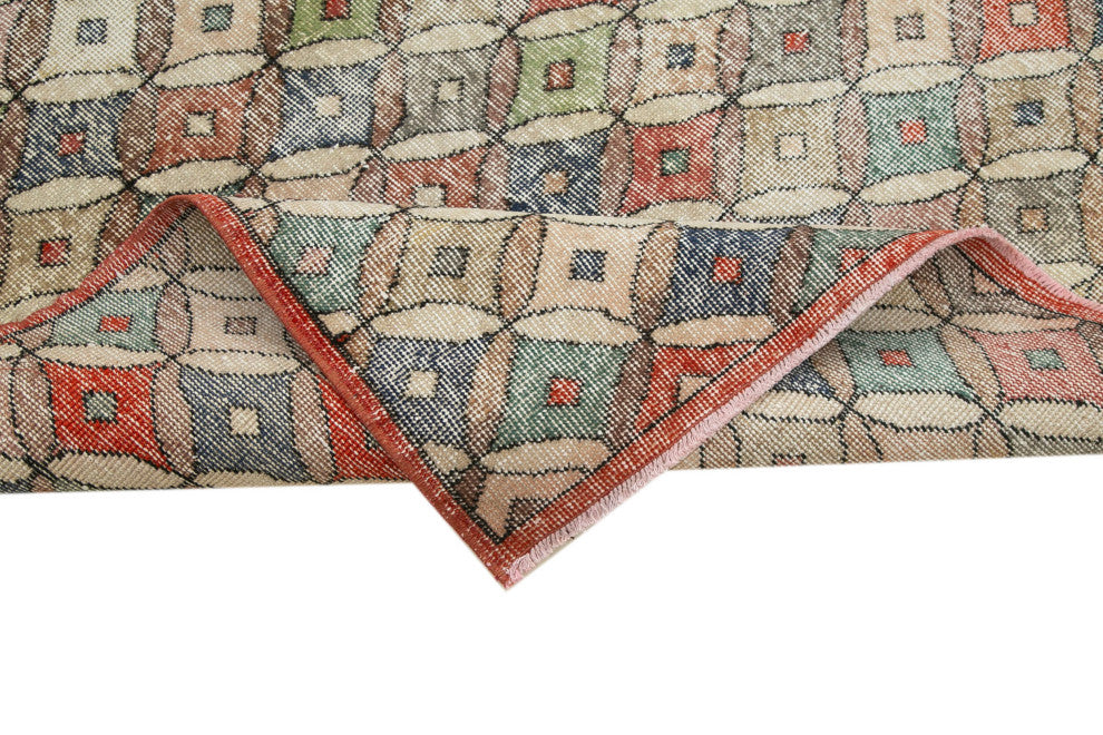 Rug N Carpet - Handwoven Anatolian 4' 4'' x 7' 10'' Vintage Area Rug