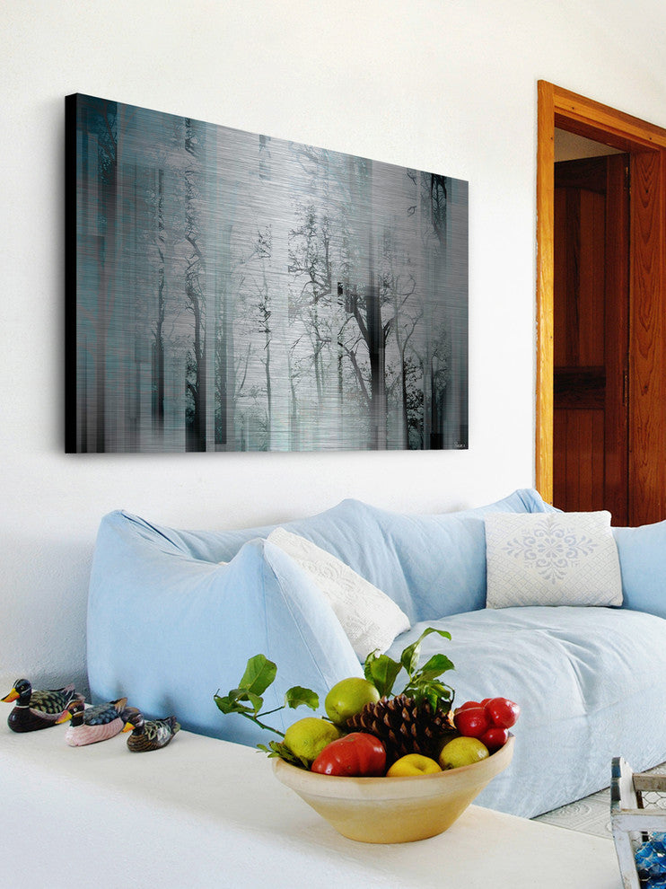 "Wild Trees" UV Ink Print on Brushed  Aluminum, 45"x30"