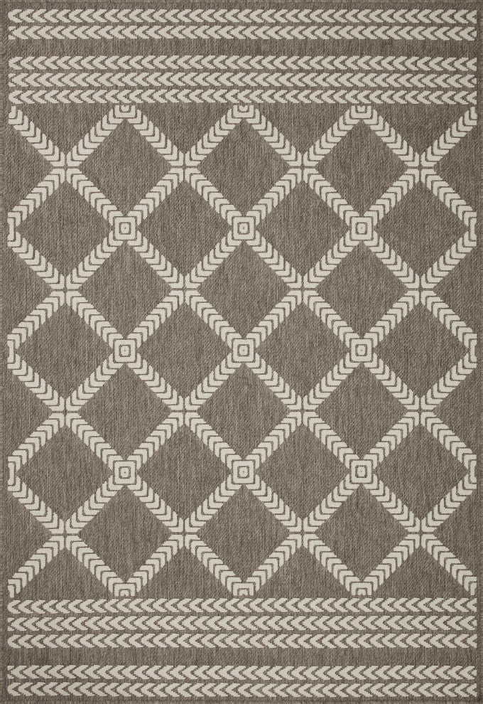 Loloi II In/Out Rainier Area Rug, Natural / Ivory, 18" X 18" Swatch