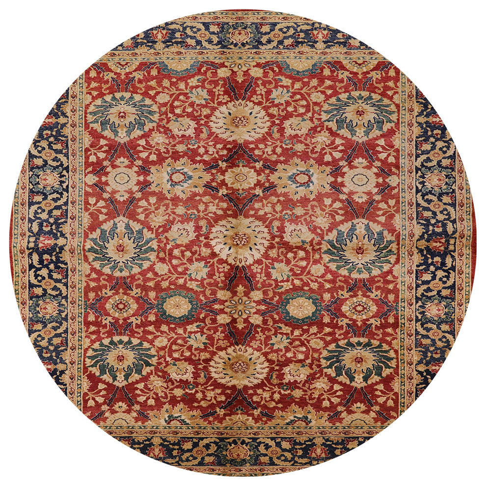 Ahgly Company Indoor Round Mid-Century Modern Area Rugs, 5' Round