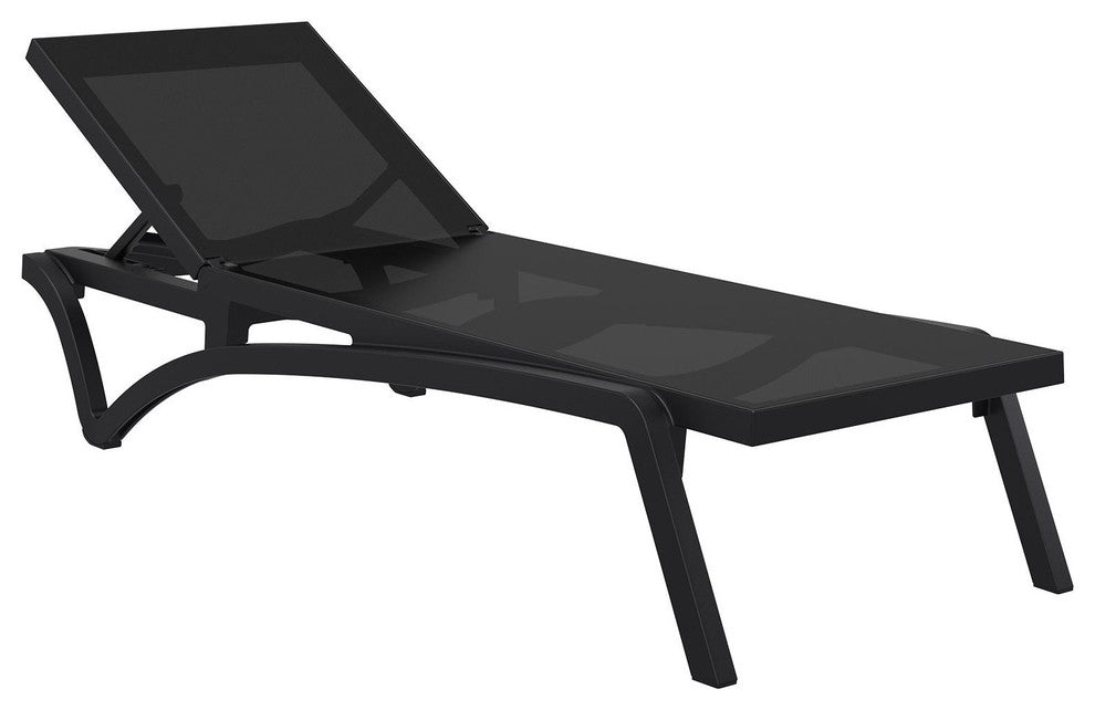 Compamia Pacific Sling Chaise Lounges, Black