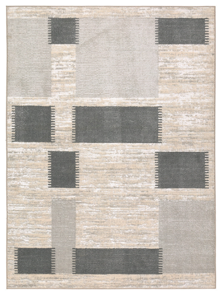 Label J Bismuth GLM01 Abstract Tan Area Rug, 7'9"x9'6"