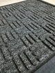 Outdoor Front Door Mat Checkerboard Yvan Polypropylene Rubber Rug 24x16 Grey