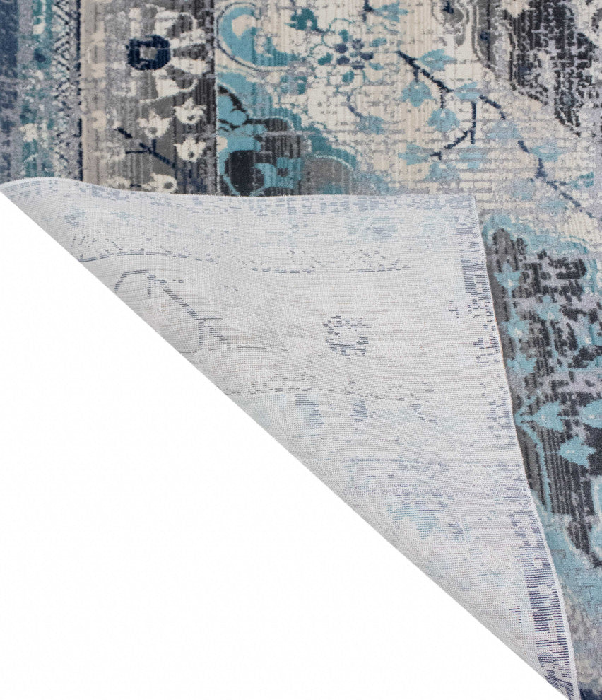 Noori Rug High-low Rosalee Silver/Blue Rug