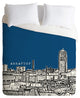 Deny Designs Bird Ave Ann Arbor Navy Duvet Cover - Lightweight