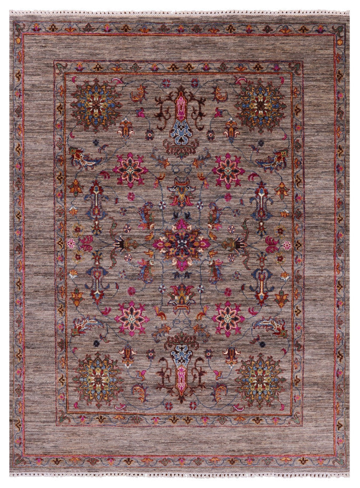 Persian Tabriz Handmade Rug 5' 0" X 6' 7" - Q12184