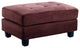 Cardiff Micro Suede Ottoman, Chocolate
