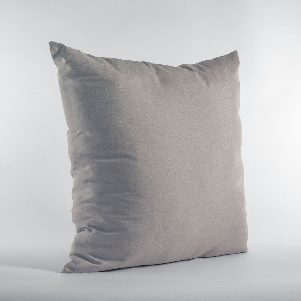 Dark Brown Solid Shiny Velvet Luxury Throw Pillow, Double sided 24"x24"