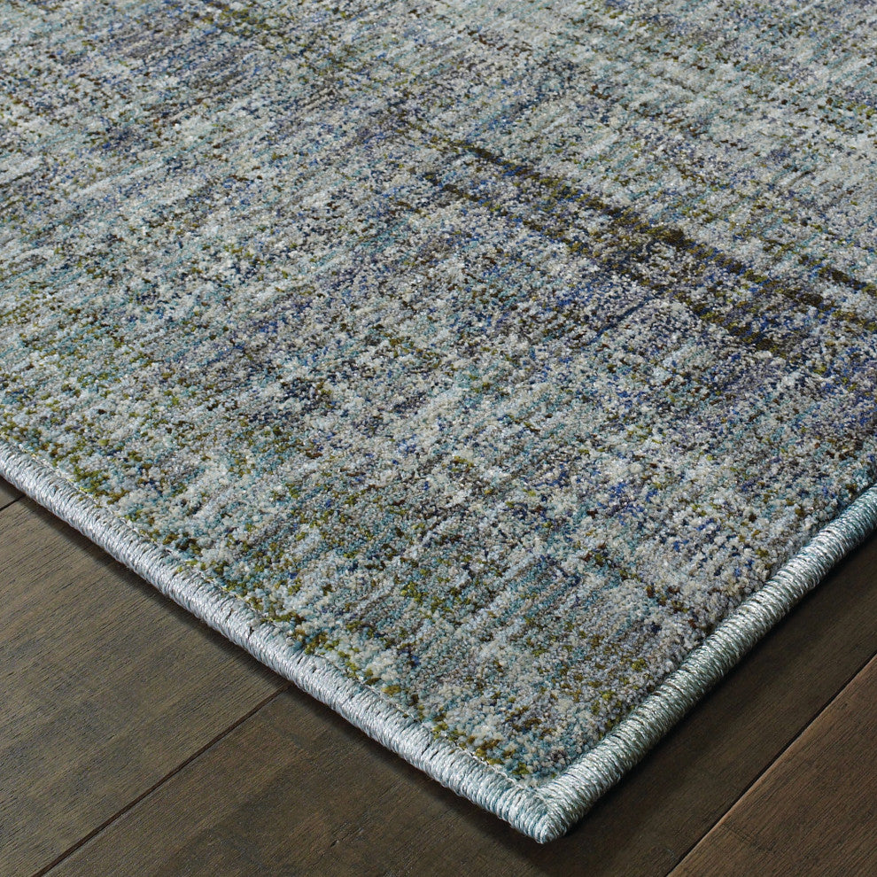 Aegina Antiquities Blue/Gray Area Rug, 6'7"x9'6"