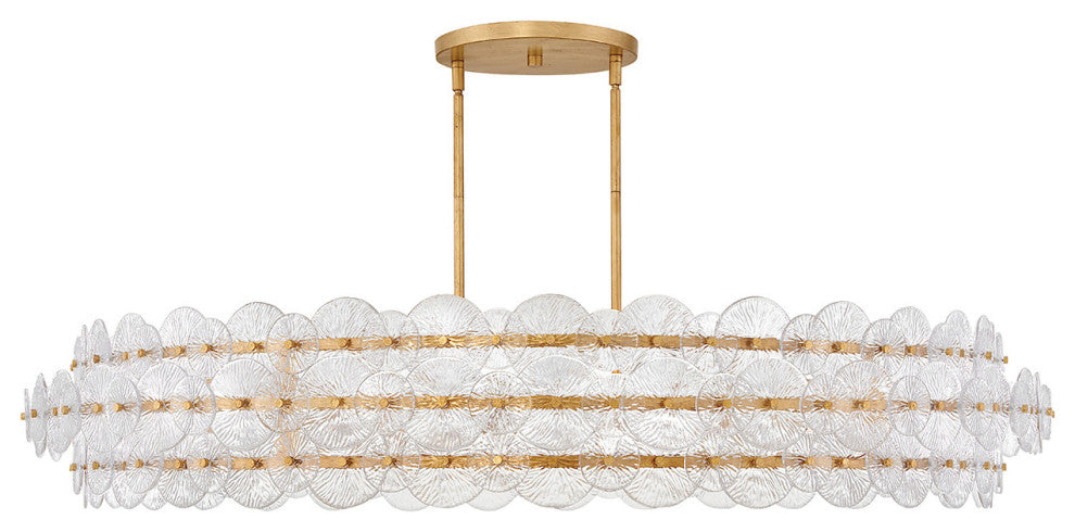 Fredrick Ramond Rene Chandelier, Distressed Brass, Extra Large