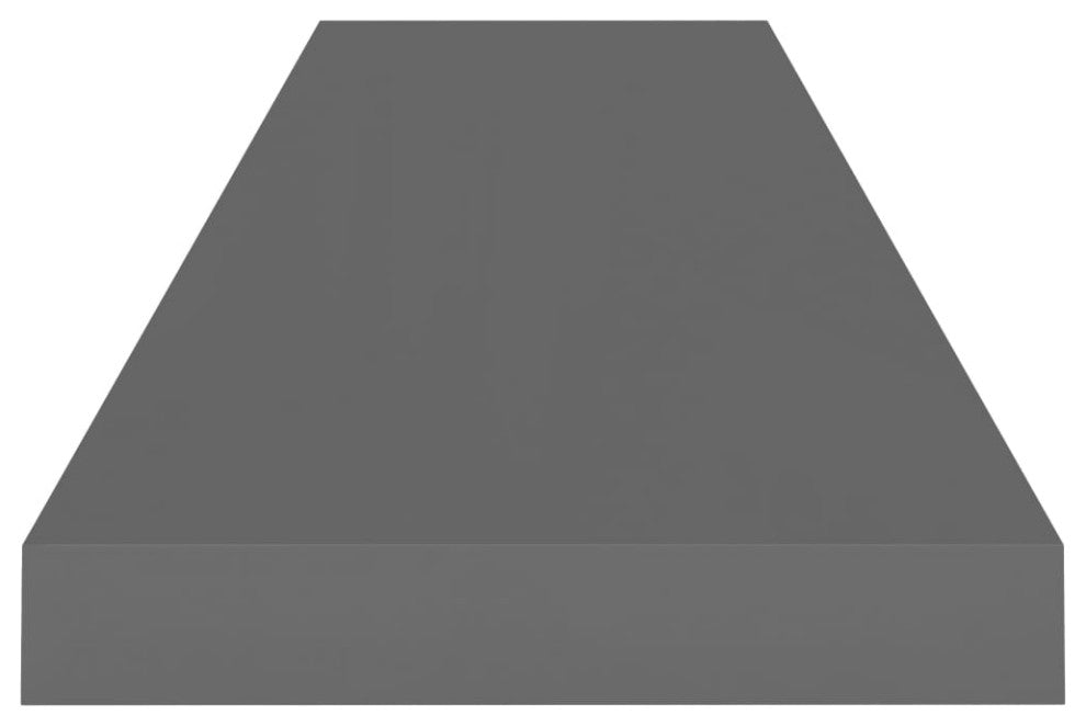 vidaXL Wall Shelves Floating Shelves Display Shelves 2 Pcs High Gloss Gray