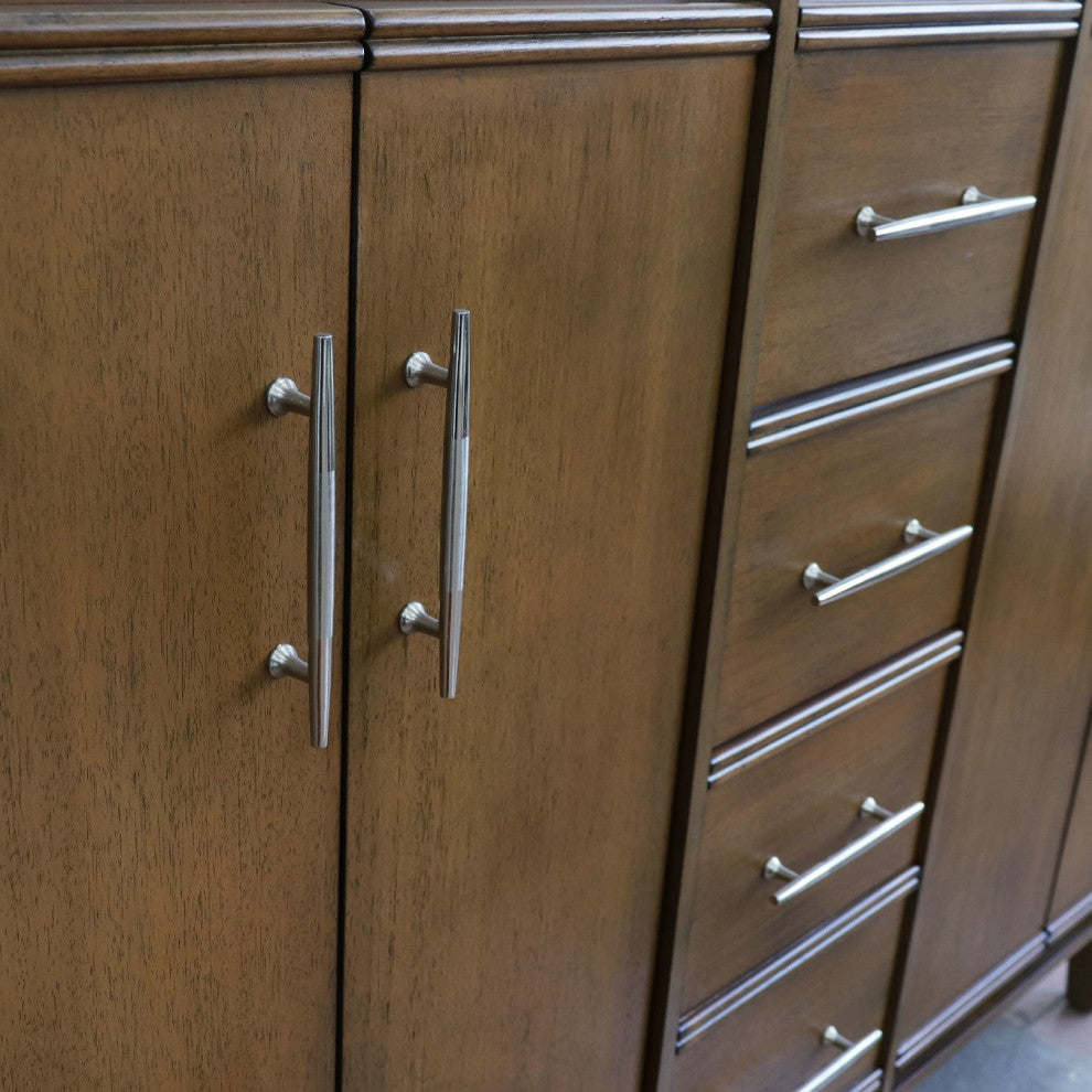 48" Double Sink Vanity, Walnut Finish - Cabinet Only