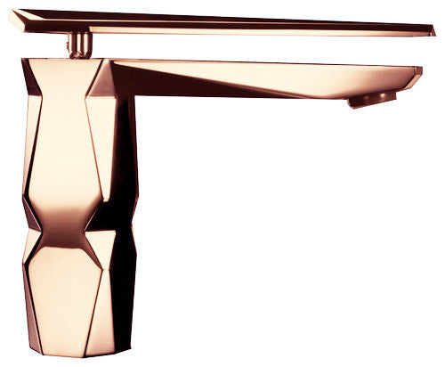 Ikon 1-Hole Single Lever Handle Bathroom Faucet, Polished Rose Gold