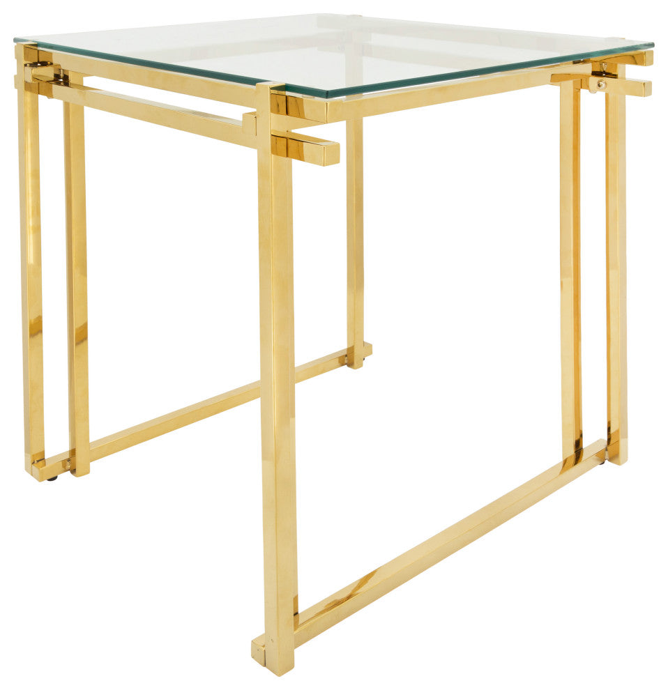 Metal 24" Side Table, Gold
