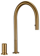 Bagnox™ Solid Brass Pull Down Kitchen Sink Faucet, Brushed Brass