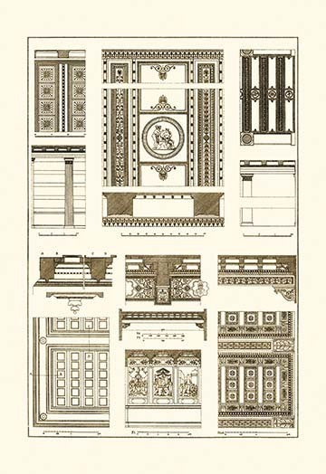 Ceilings with Visible Course of Beams - Fine Art Giclee Print 24" x 36"