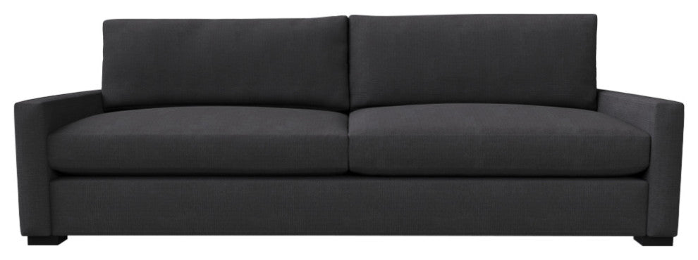 Nativa Interiors Revolution 95" Sofa, Charcoal, Depth: Classic