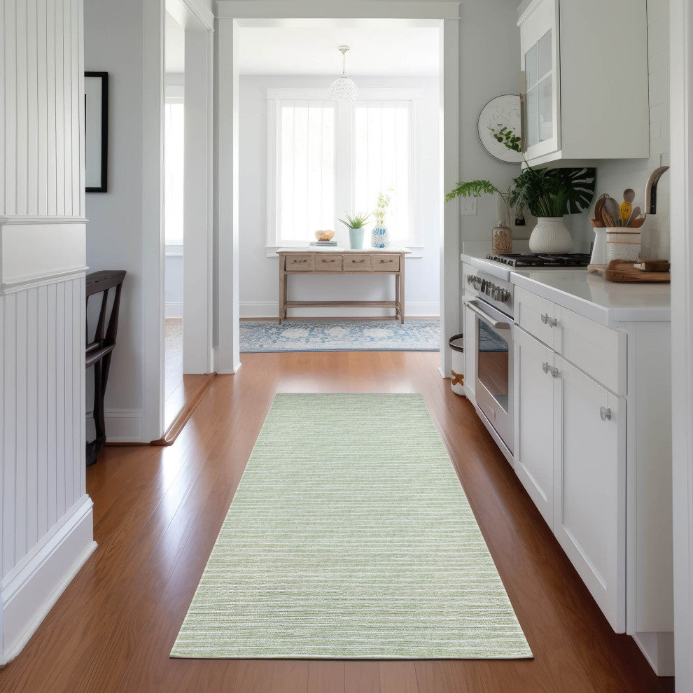 Indoor/Outdoor Laidley LA1 Mist Machine Washable 2'3" x 10' Rug