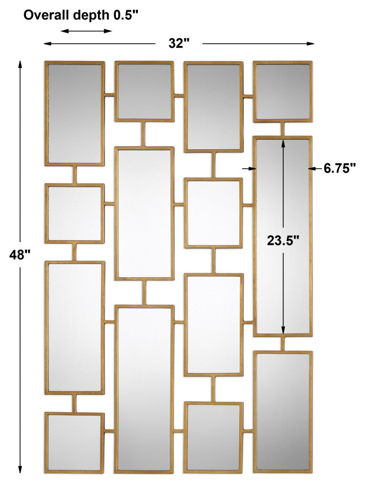 Uttermost Kennon Forged Gold Rectangles Mirror