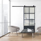 Modern French 6 Lite Clear Barn Door, 42" X 84"
