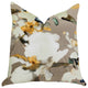 Maya De Aqua Floral Multi Color Luxury Throw Pillow, 20"x30" Queen