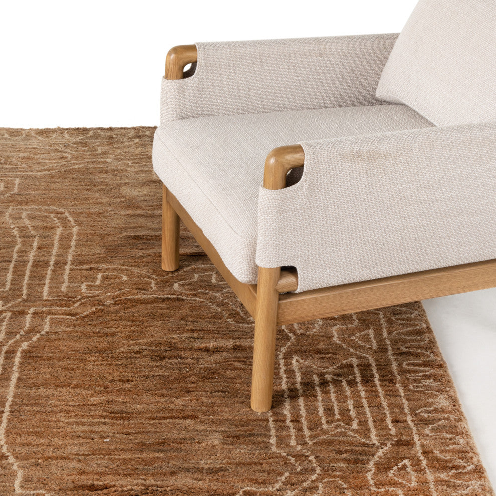Tozi Hand Knotted Jute Rug-Brown-8'x10'