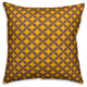 Yellow Diamond Pattern Throw Pillow Cover, 18"x18"