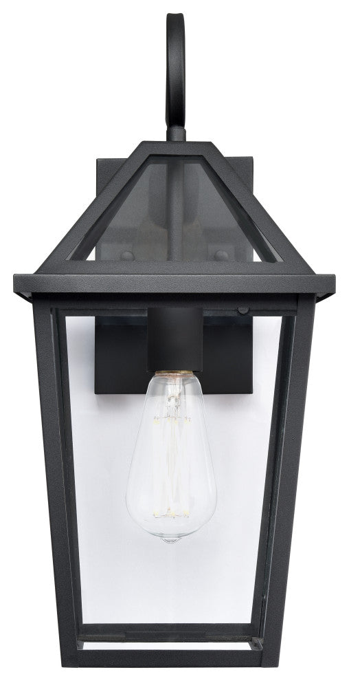 1 Light 8.25 in. Textured Black Outdoor