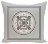 Kaleidoscope Geometric Print Pillow, Rain Cloud, 26"x26"