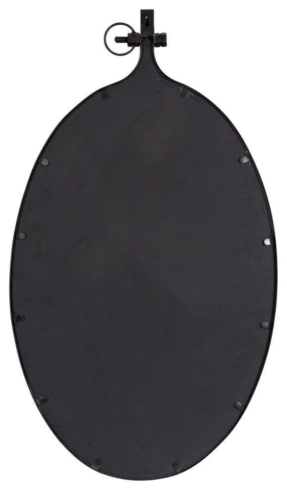 Yitro Metal Framed Wall Mirror, Black, 20"x34"