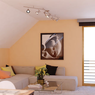 Alto LED Adjustable Ceiling Spot Track Light, Brushed Nickel and Chrome, 6-Light