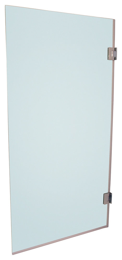 Frameless Tub Shower Door 60"x30" Low Iron, Polished Chrome Hinge, Square Corner