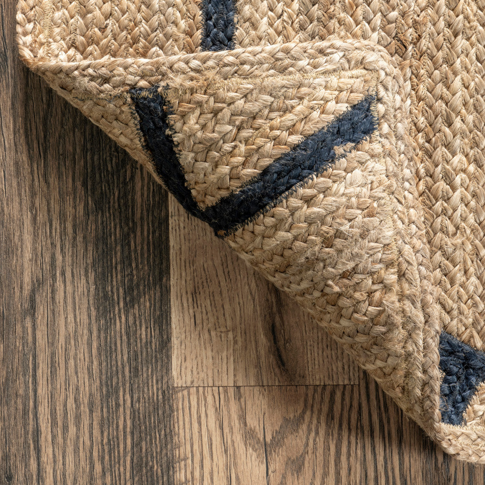 Nuloom Rozalia Jewel Jute Rug, Blue 4' x 6'