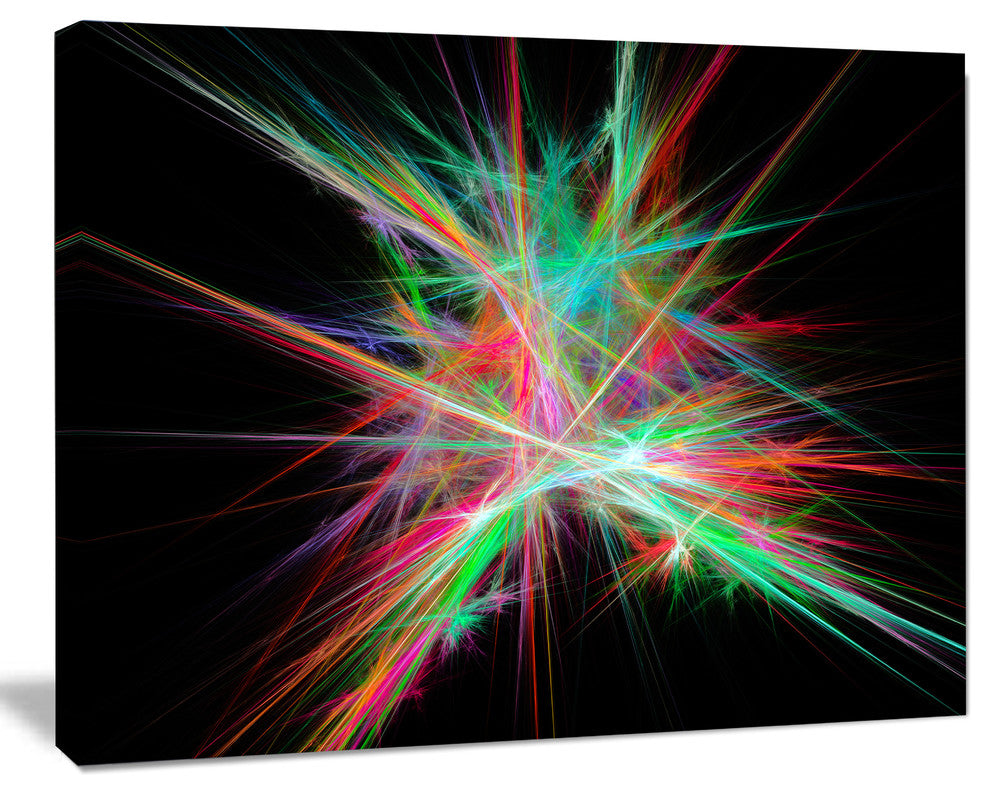 Green Red Spectrum of Light, Abstract Canvas Art Print, 20x12
