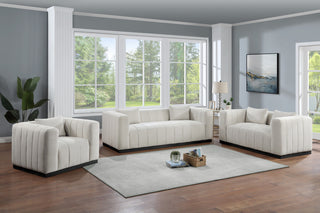 Lucia Beige Linen Textured Fabric Chair, Beige, Sofa