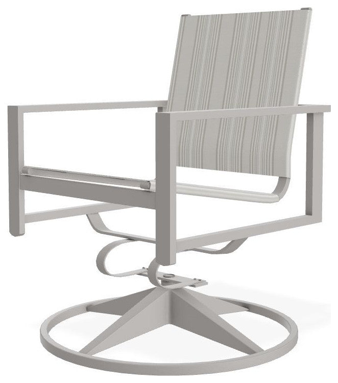 Tribeca Sling Outdoor Swivel Rocker, Harbor/Warm Gray