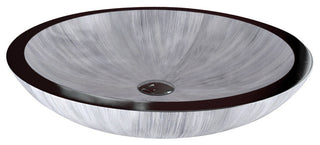 Alumix Lusso Vessel Sink, White and Silver