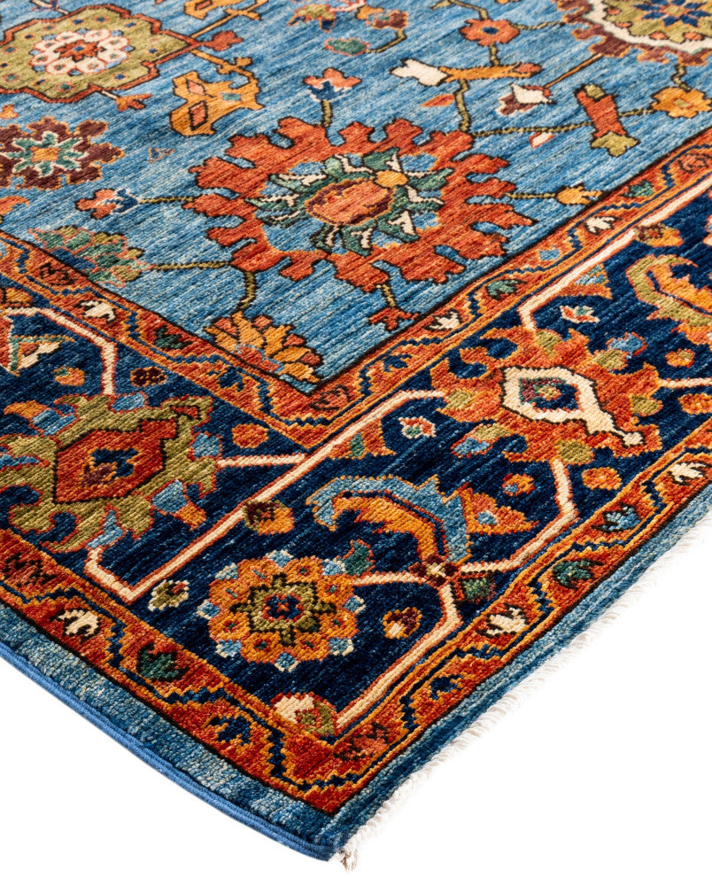 Serapi One-of-a-Kind Hand-Knotted Area Rug Light Blue, 6'2" x 9'0"