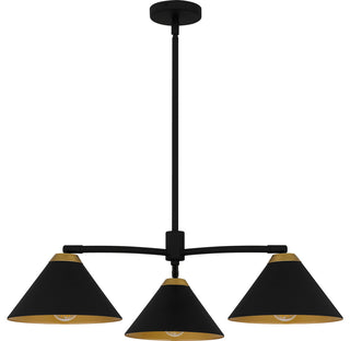 Quoizel ALS5032 Alscott 3 Light 32"W Chandelier - Matte Black