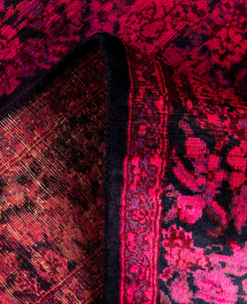 Overdyed One-of-a-Kind Hand-Knotted Area Rug Pink, 3' 1" x 5' 4"