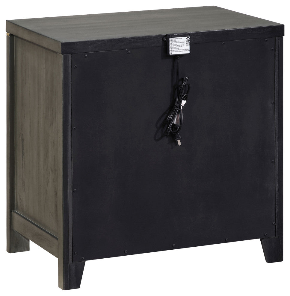 Kieran 2-drawer Nightstand Grey