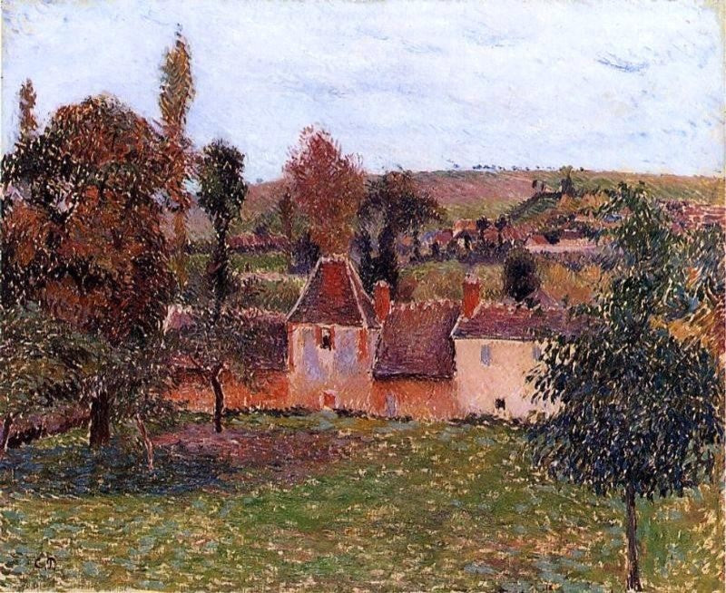 Camille Pissarro A Farm at Basincourt, 20"x25" Wall Decal