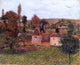 Camille Pissarro A Farm at Basincourt, 20"x25" Wall Decal