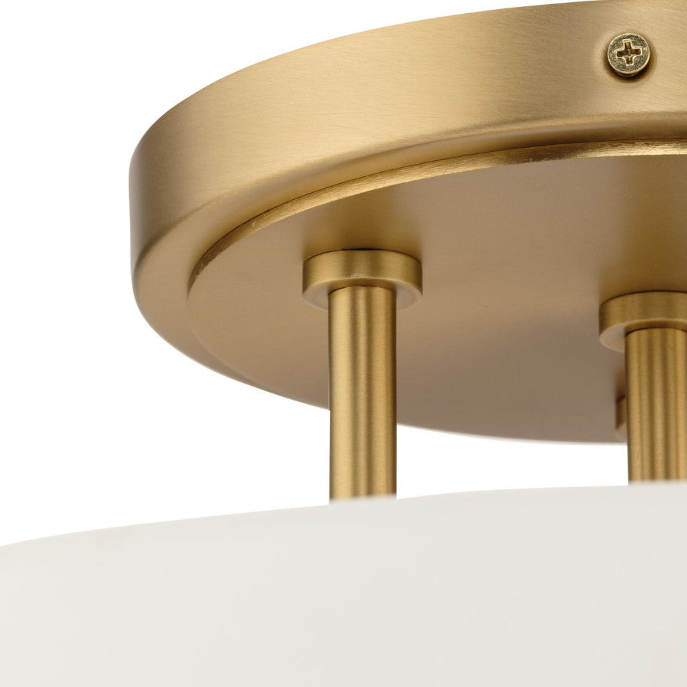 Tosca Collection Three-Light Luxe Semi-Flush Mount Light, Brushed Bronze