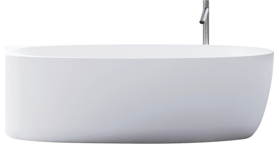 Mood Bathtub 70x32x23 FS WHITE, Glossy, Satin Brass Overflow