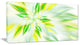 Light Green Fractal Spiral Flower, Abstract Canvas Art Print, 32x16